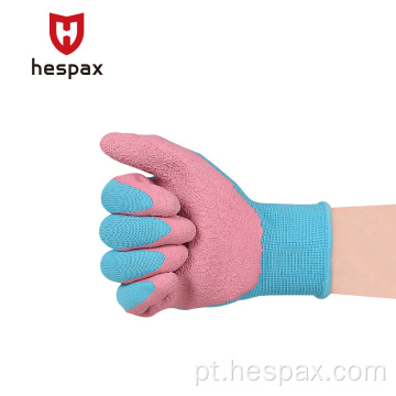 Hespax Women Kids Luvas de jardinagem revestidas com espuma de látex